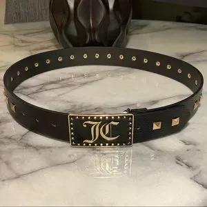 Juicy Couture Black Studded Belt Juicy Couture Black Gold Hearts & Studded | Mercari main image 4